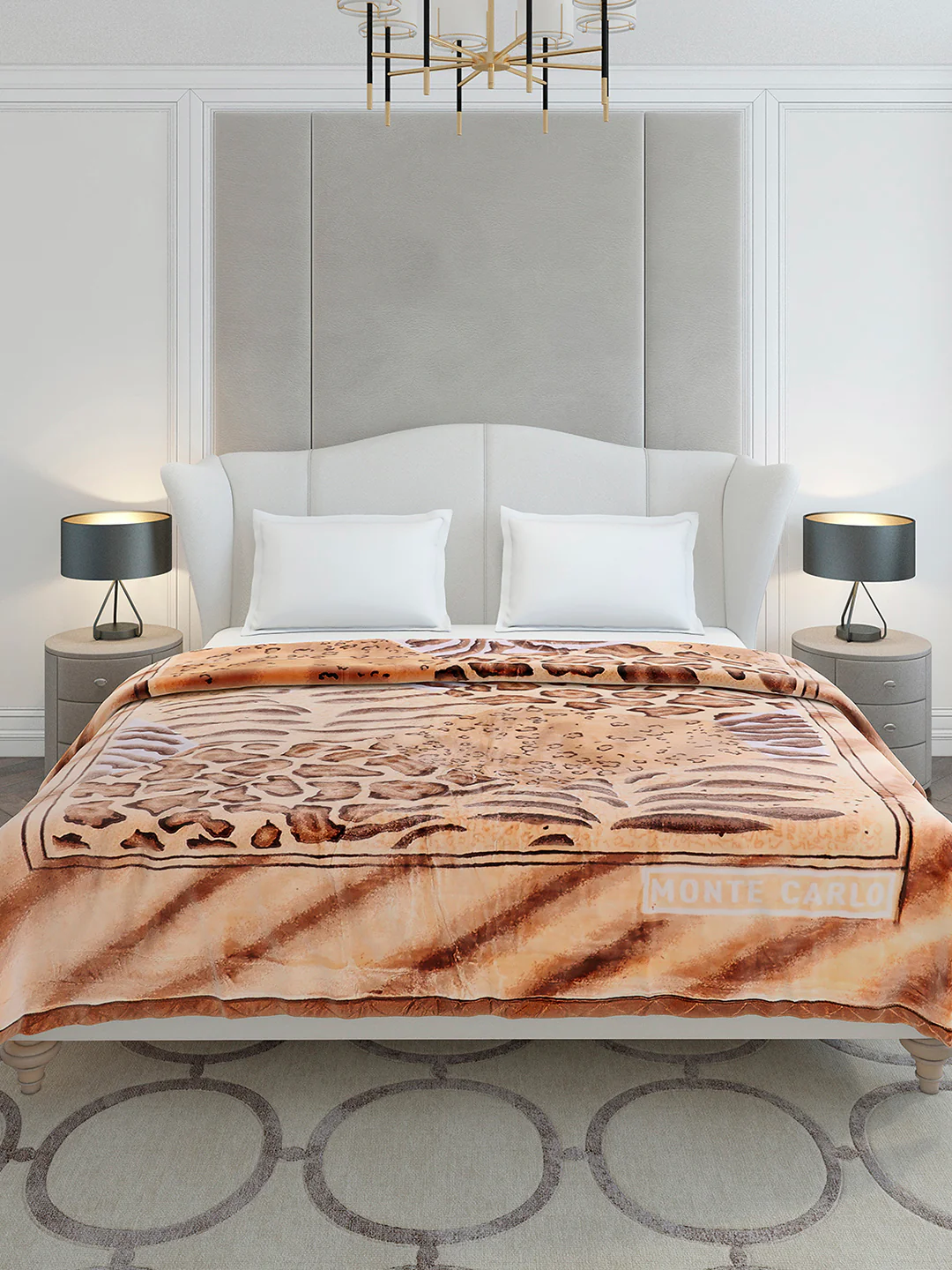 Printed Double Bed 3 Ply, 909 GSM Blanket for Heavy Winter - (Wild Side) - Image 2