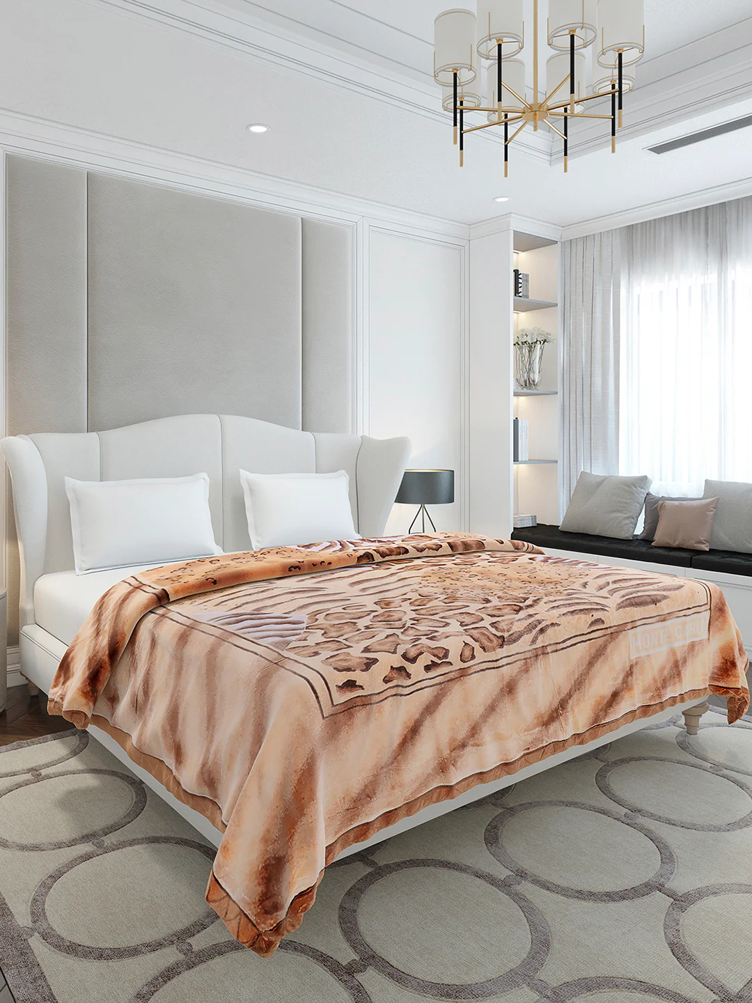 Printed Double Bed 3 Ply, 909 GSM Blanket for Heavy Winter - (Wild Side) - Image 4