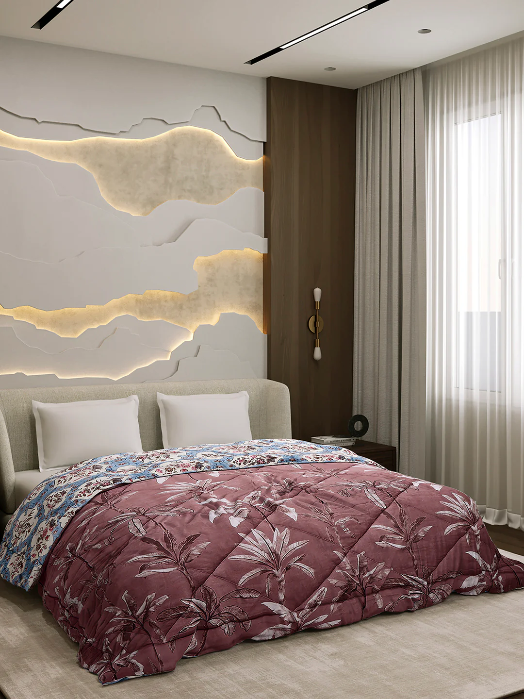 Printed Double Bed 3 Ply Comforter for AC Room - (Marvella) - Image 4