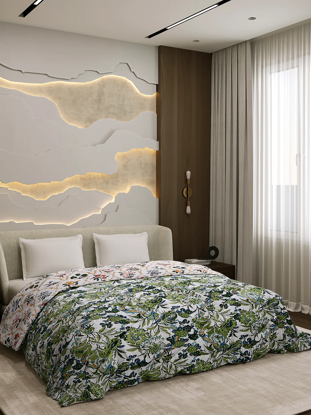 Printed Double Bed 3 Ply Comforter for AC Room - (Marvella) - Image 4