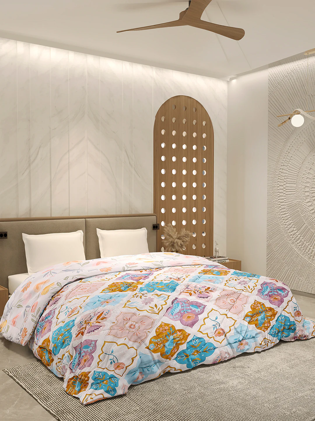 Printed Double Bed 3 Ply Comforter for AC Room - (Marvella) - Image 5