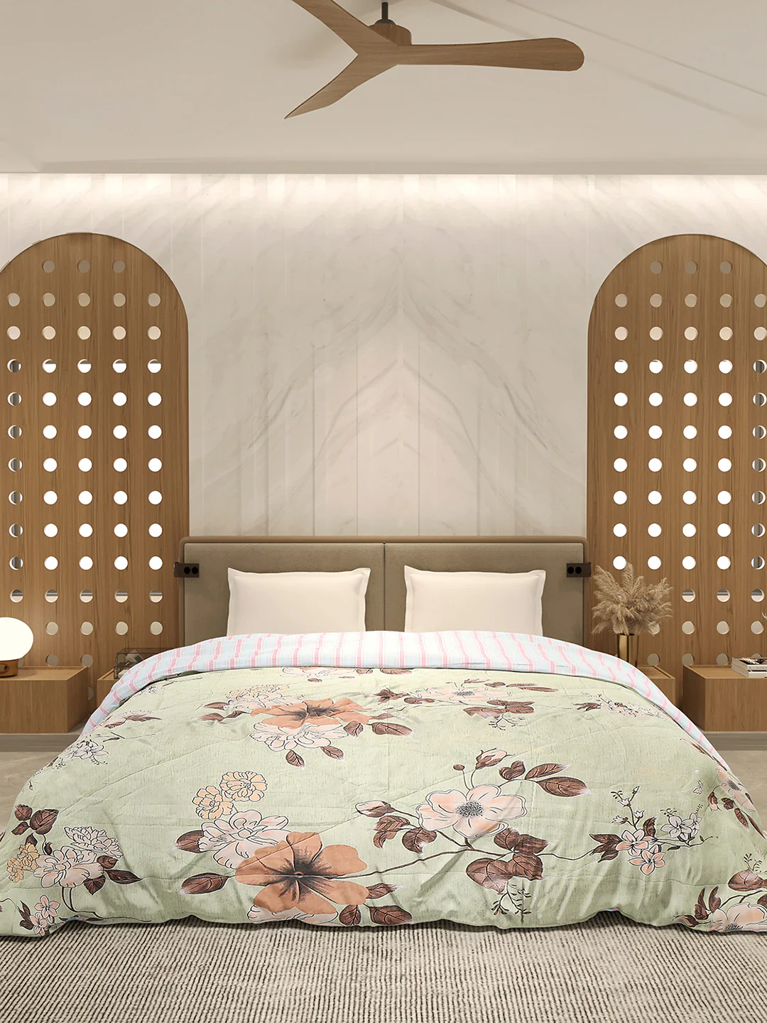 Printed Double Bed 3 Ply Comforter for AC Room - (Sanskriti) - Image 3