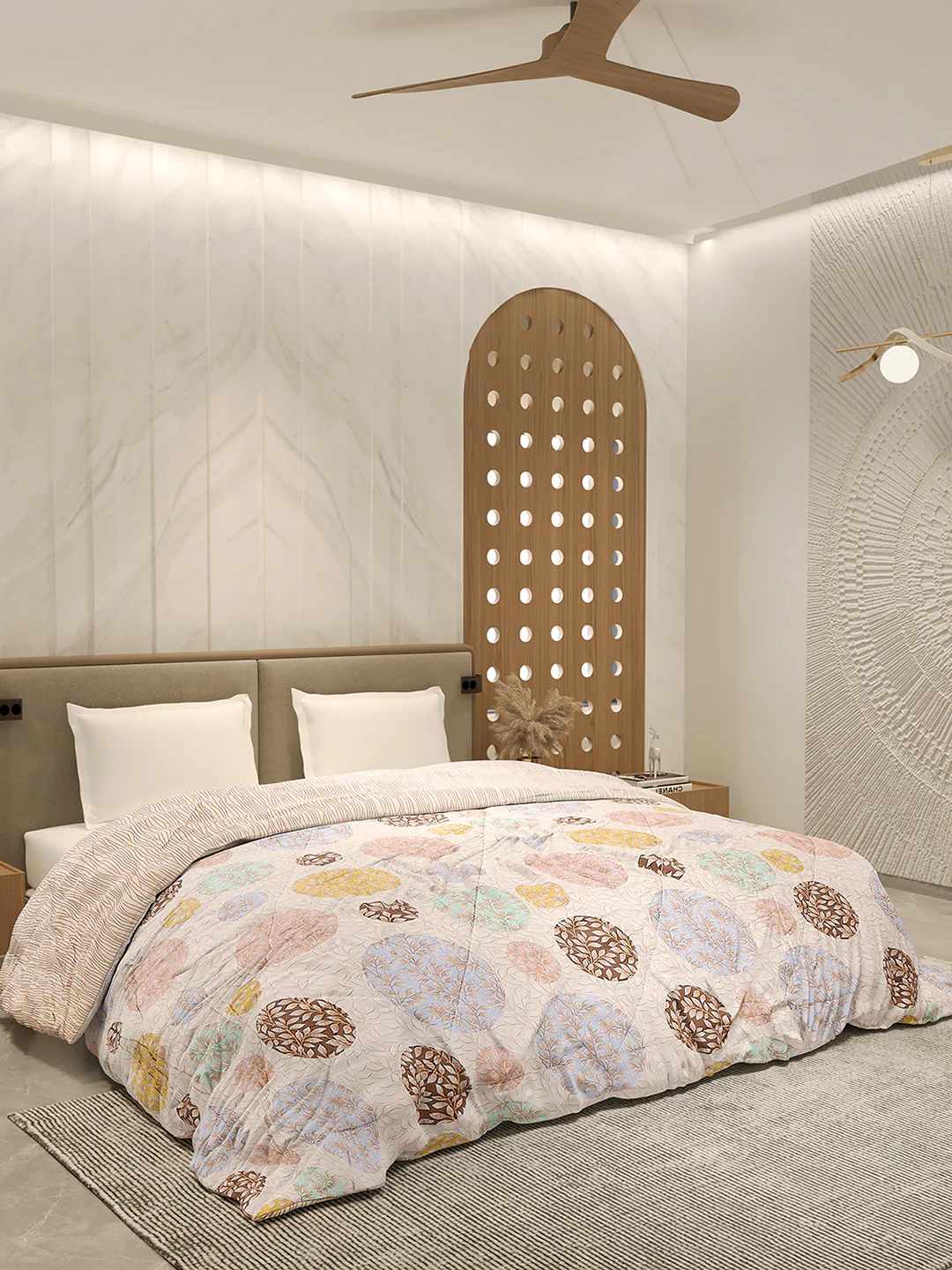 Printed Double Bed 3 Ply Comforter for AC Room - (Sanskriti) - Image 4