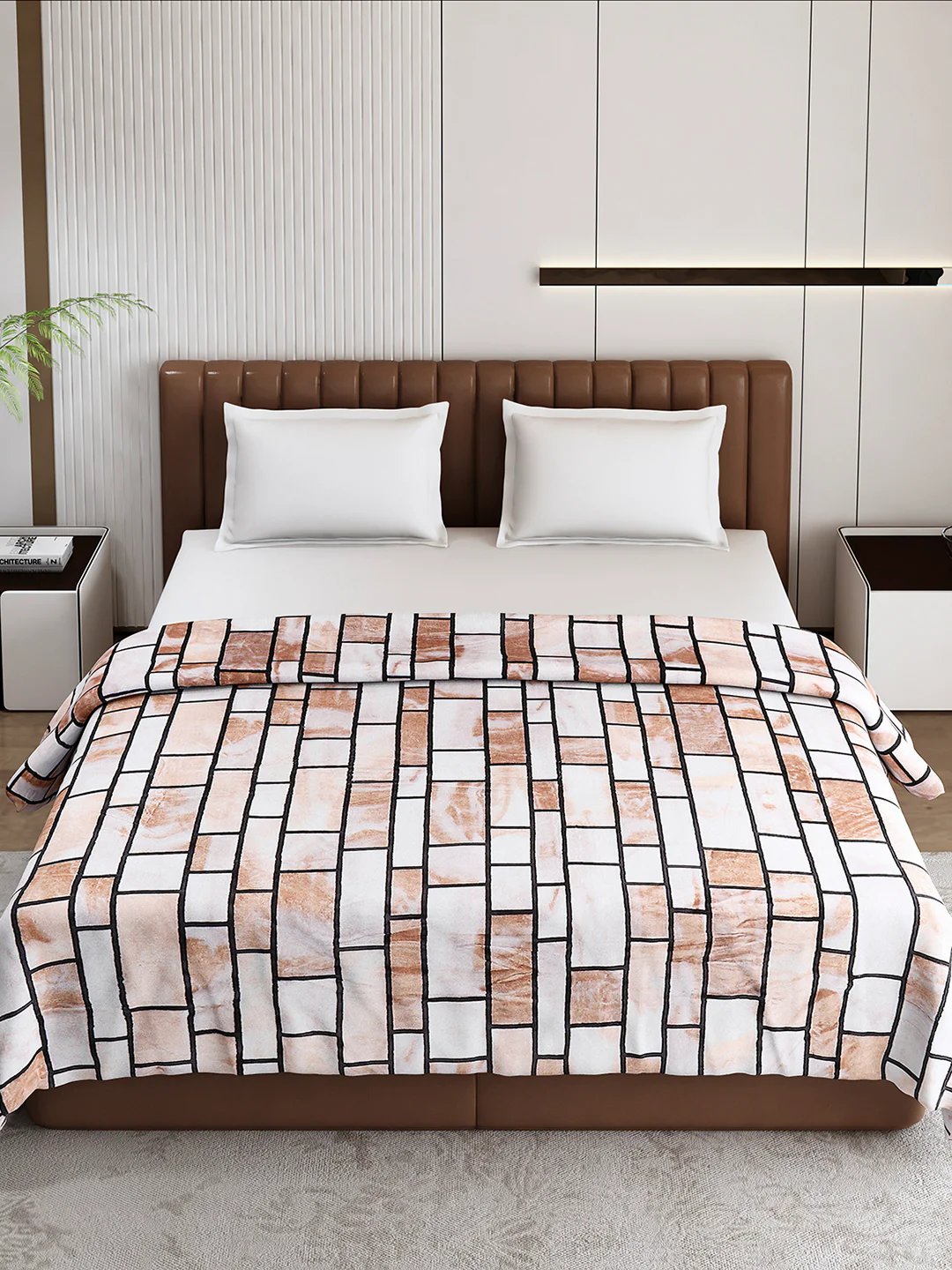 Printed Double Bed 300 GSM Blanket for AC Room - (Tulip) - Image 2