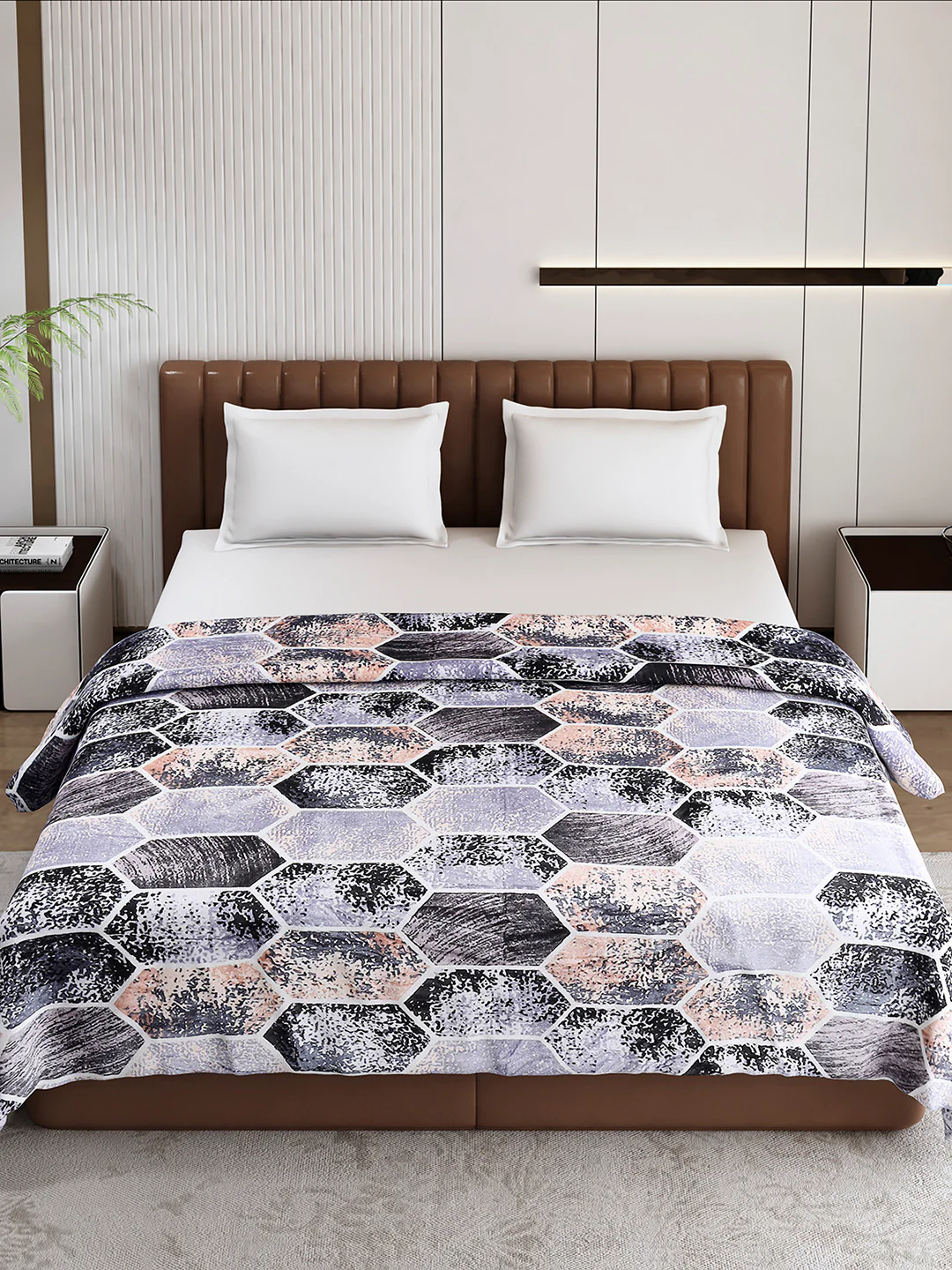 Printed Double Bed 300 GSM Blanket for AC Room - (Tulip) - Image 2
