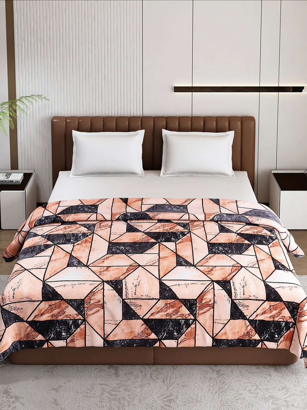 Printed Double Bed 300 GSM Blanket for AC Room - (Tulip) - Image 2