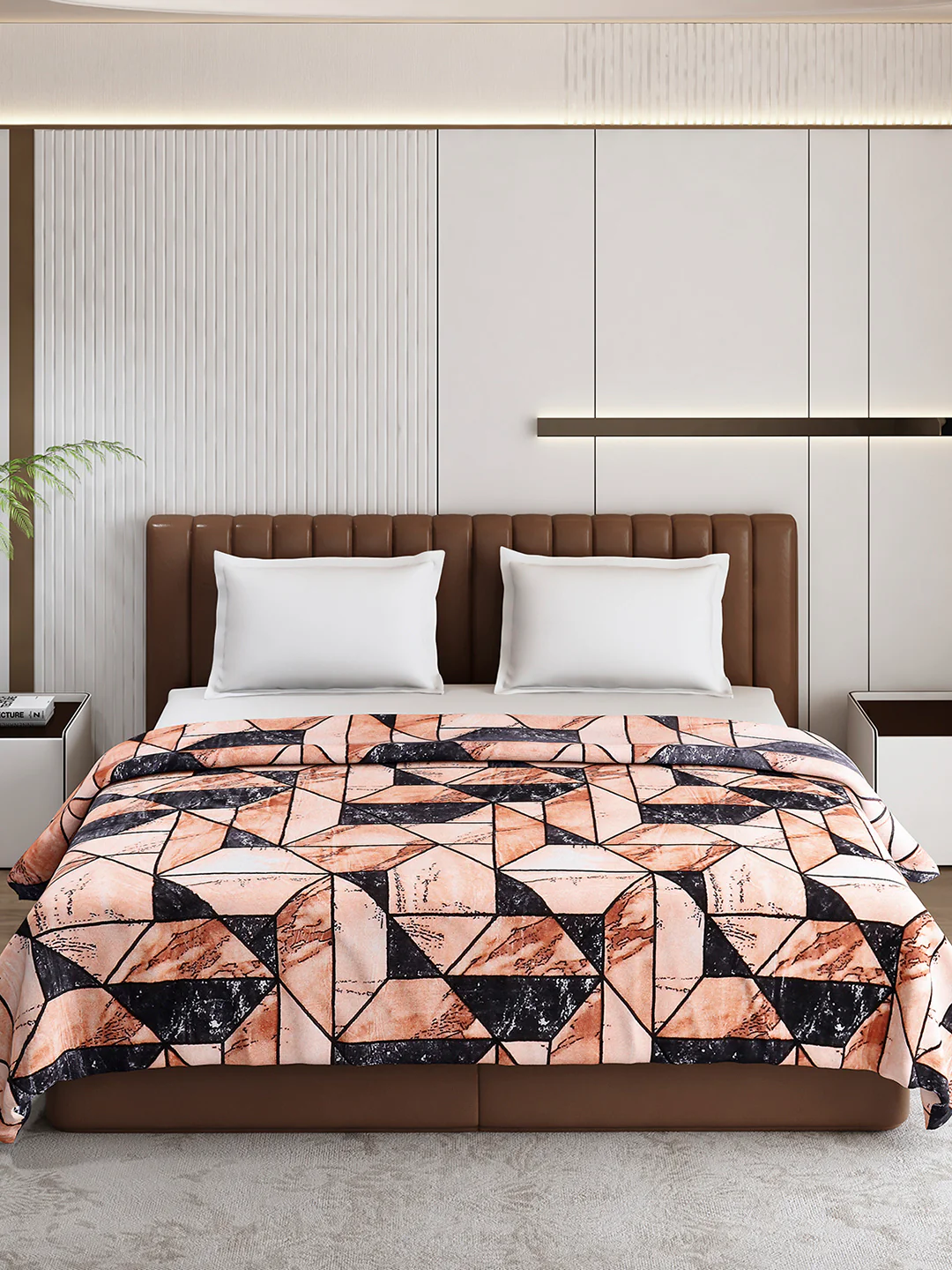 Printed Double Bed 300 GSM Blanket for AC Room - (Tulip) - Image 3