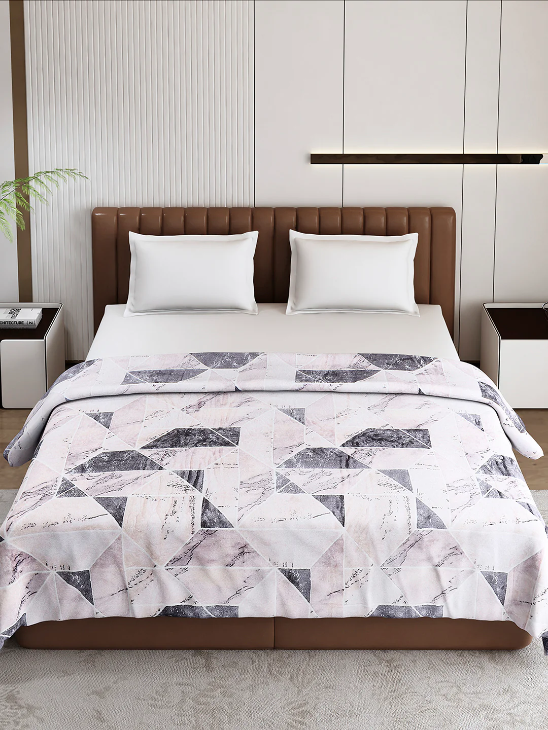 Printed Double Bed 300 GSM Blanket for AC Room - (Tulip) - Image 2