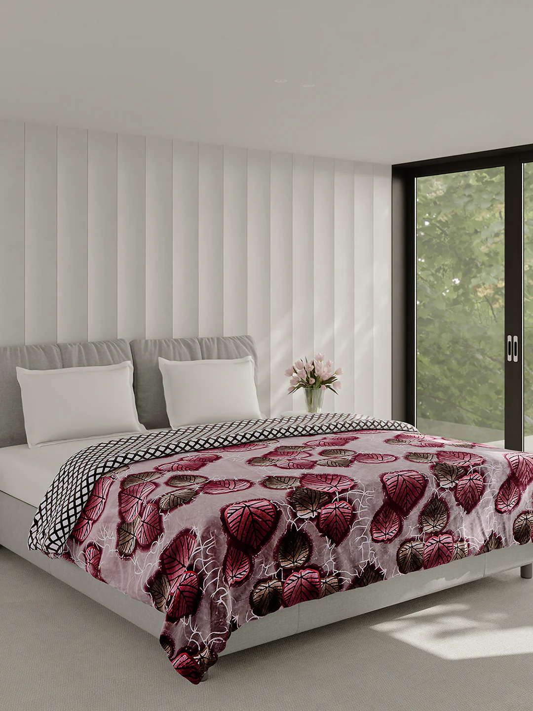Printed Double Bed 350 GSM Blanket for AC Room - (Manhattan) - Image 4