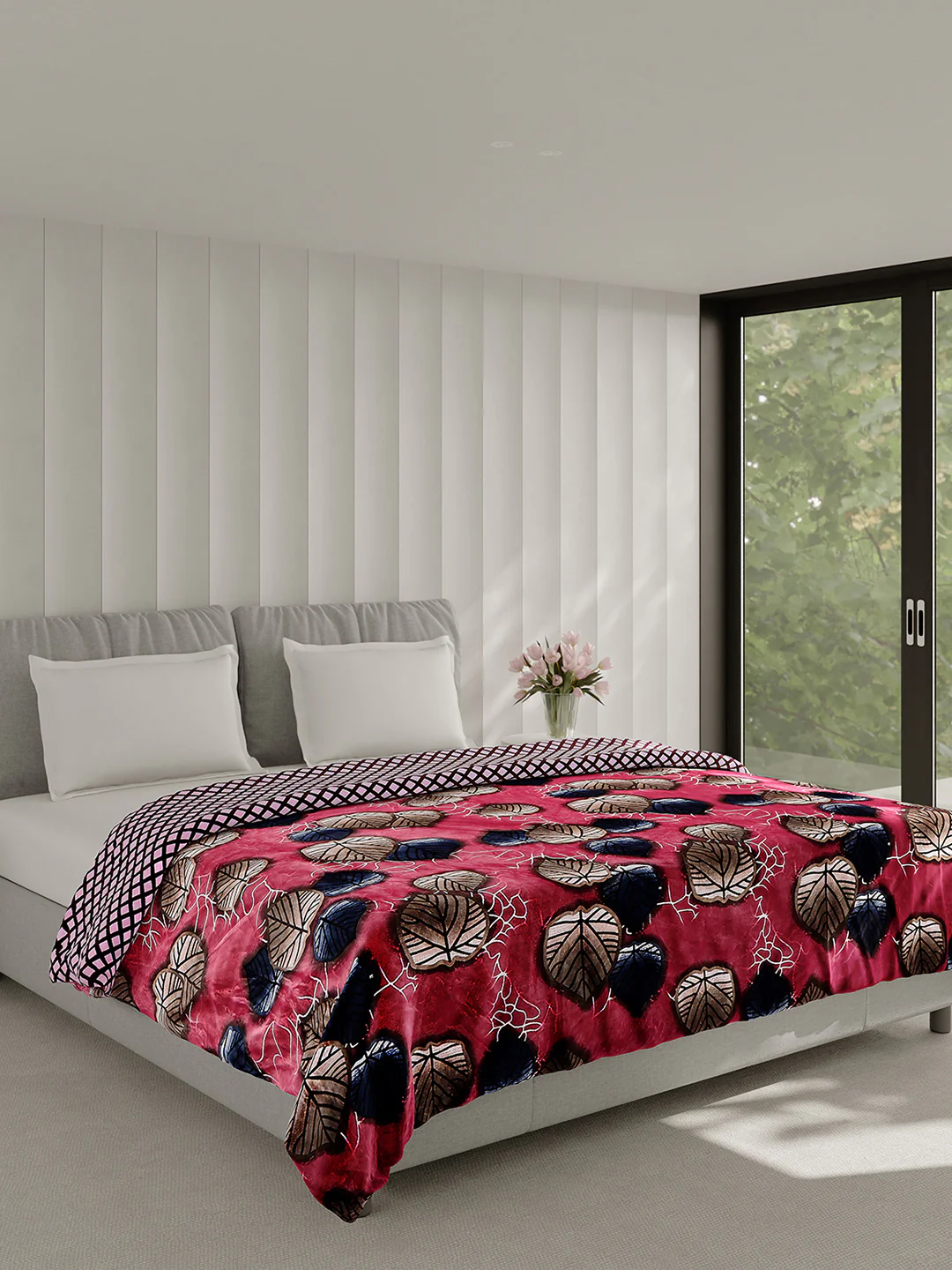 Printed Double Bed 350 GSM Blanket for AC Room - (Manhattan) - Image 4