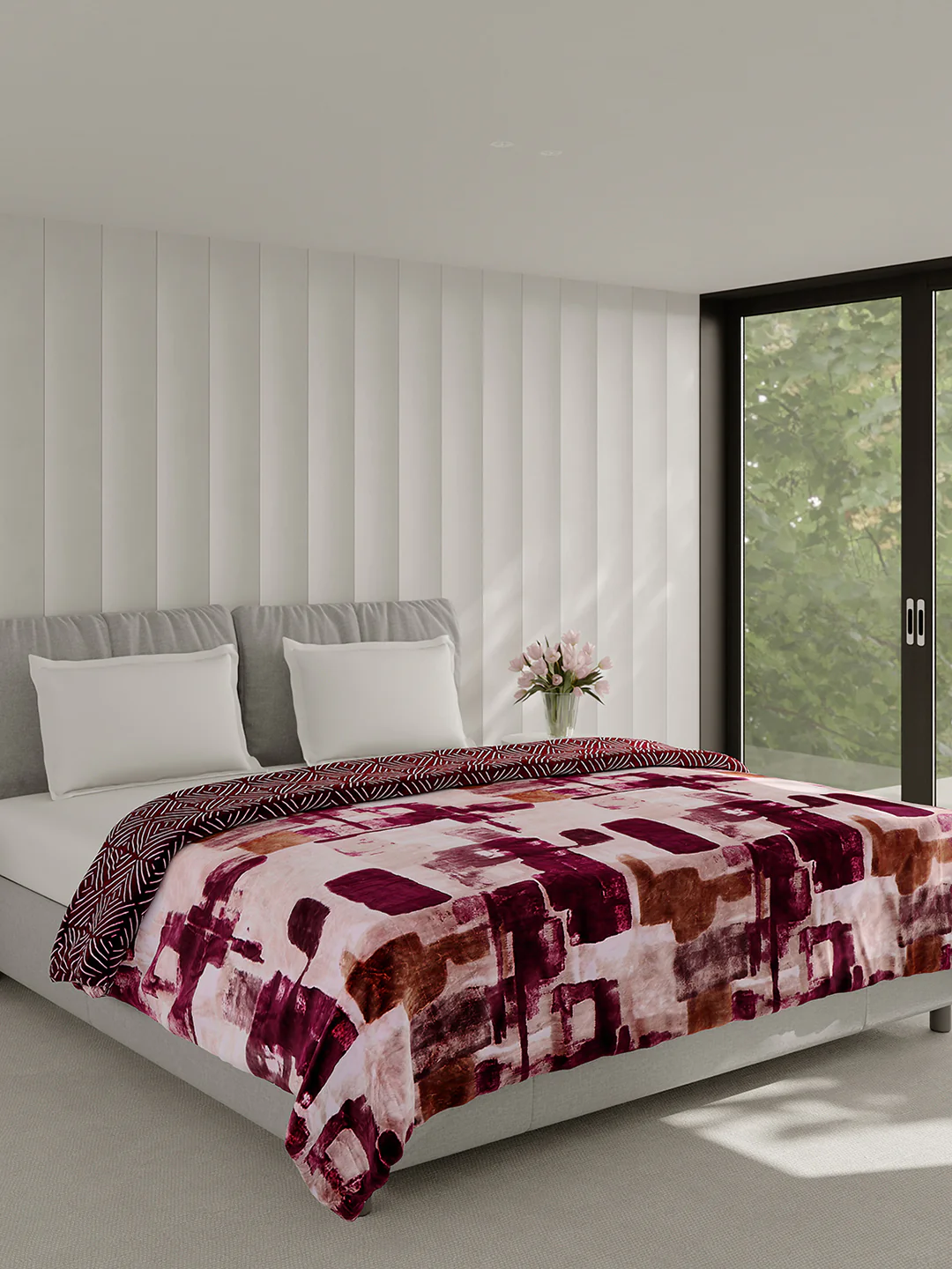Printed Double Bed 350 GSM Blanket for AC Room - (Manhattan) - Image 4