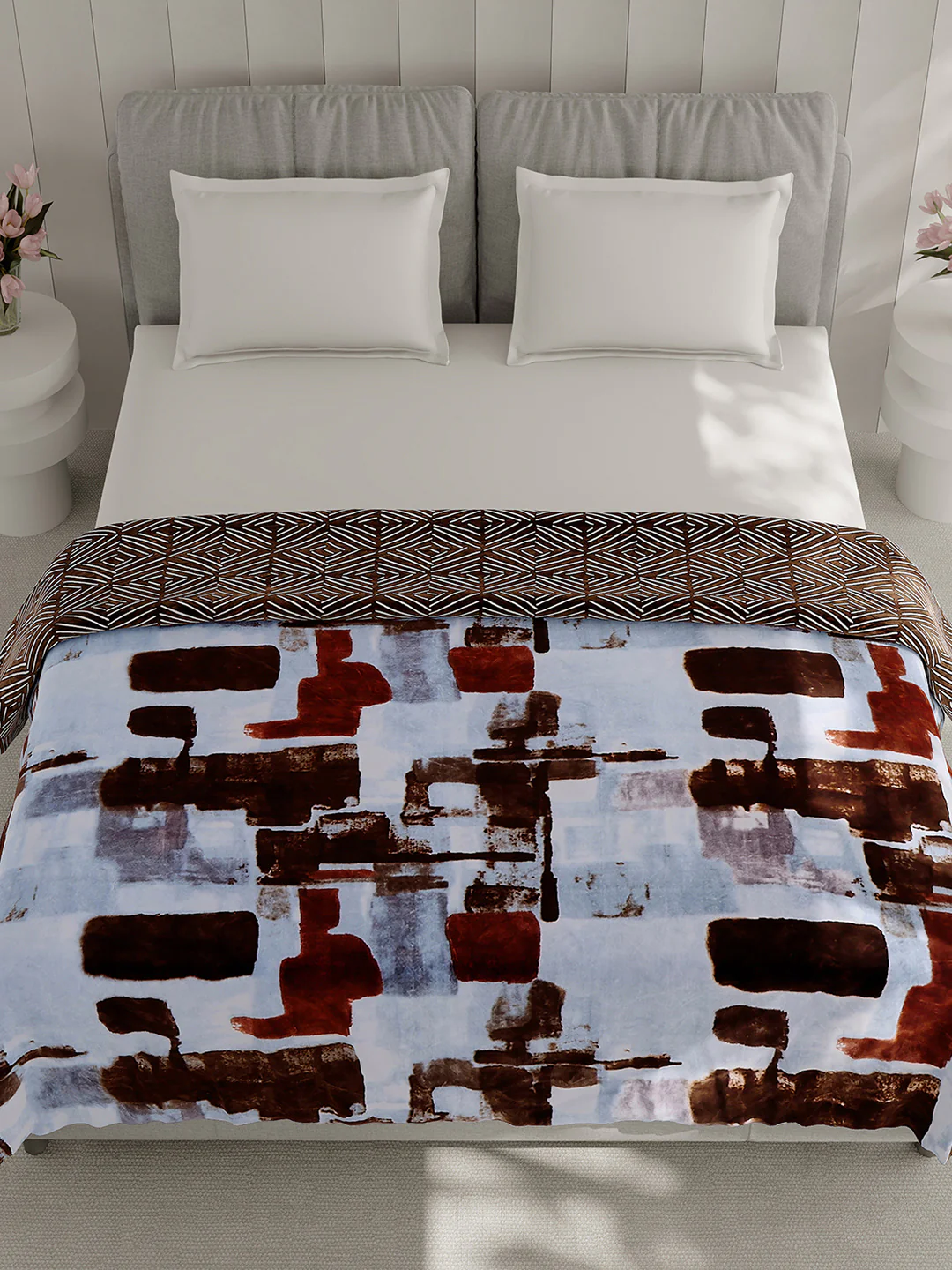 Printed Double Bed 350 GSM Blanket for AC Room - (Manhattan) - Image 2