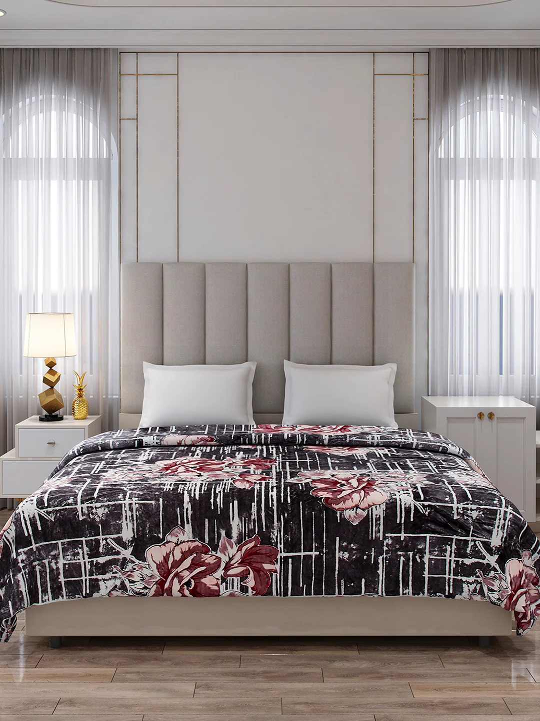 Printed Double Bed 354 GSM Blanket for AC Room - (Opera) - Image 3