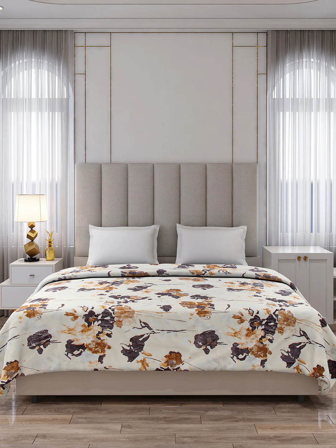 Printed Double Bed 354 GSM Blanket for AC Room - (Opera) - Image 3