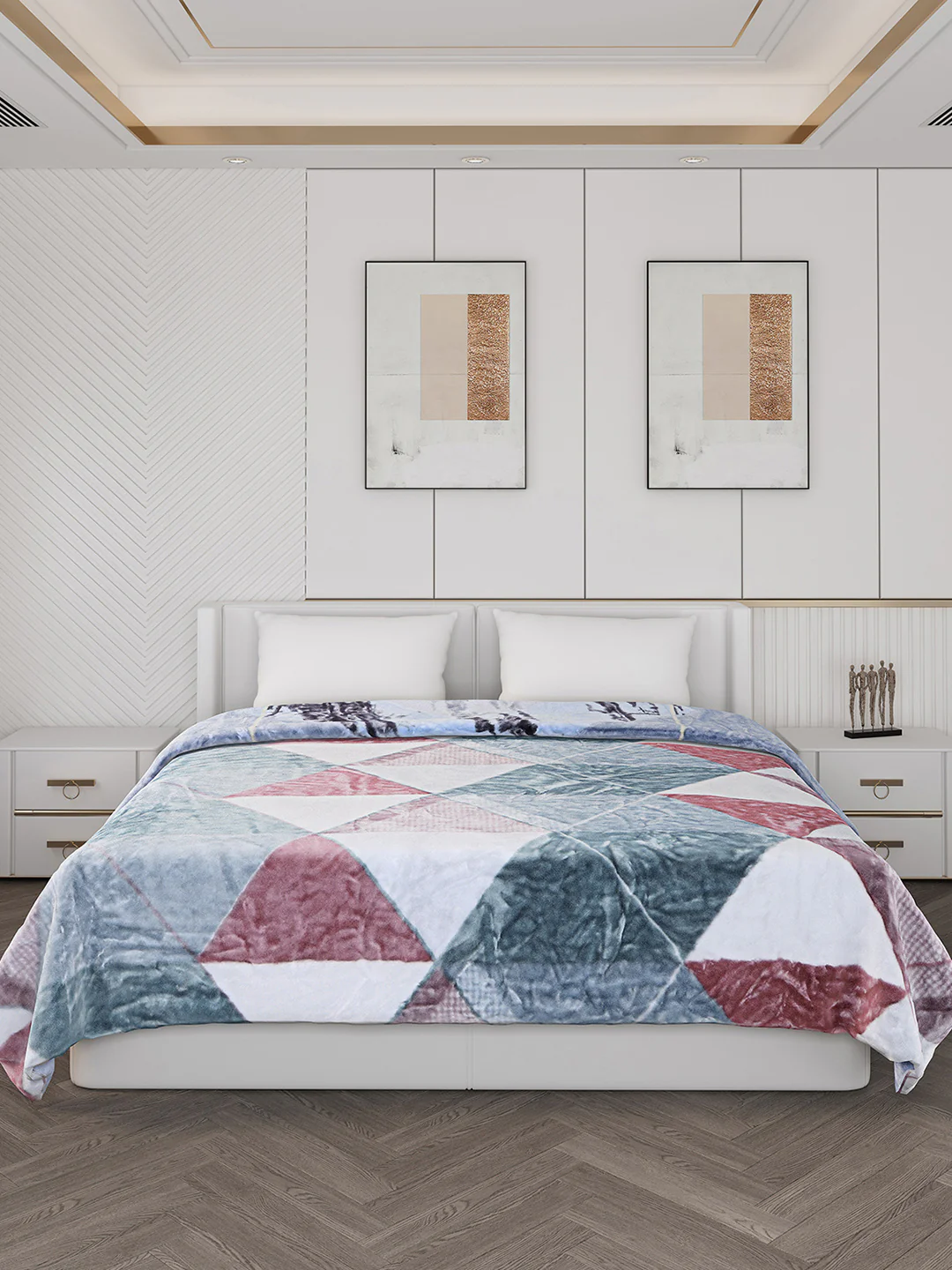 Printed Double Bed 550 GSM Blanket for Mild Winter -2 Ply (Weight 3 kg) - Image 2