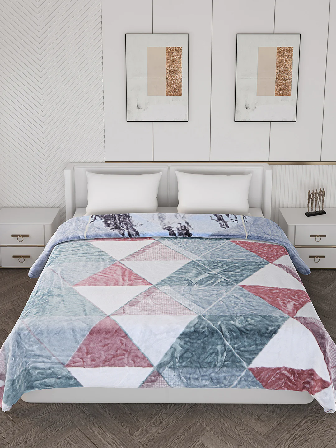 Printed Double Bed 550 GSM Blanket for Mild Winter -2 Ply (Weight 3 kg) - Image 3