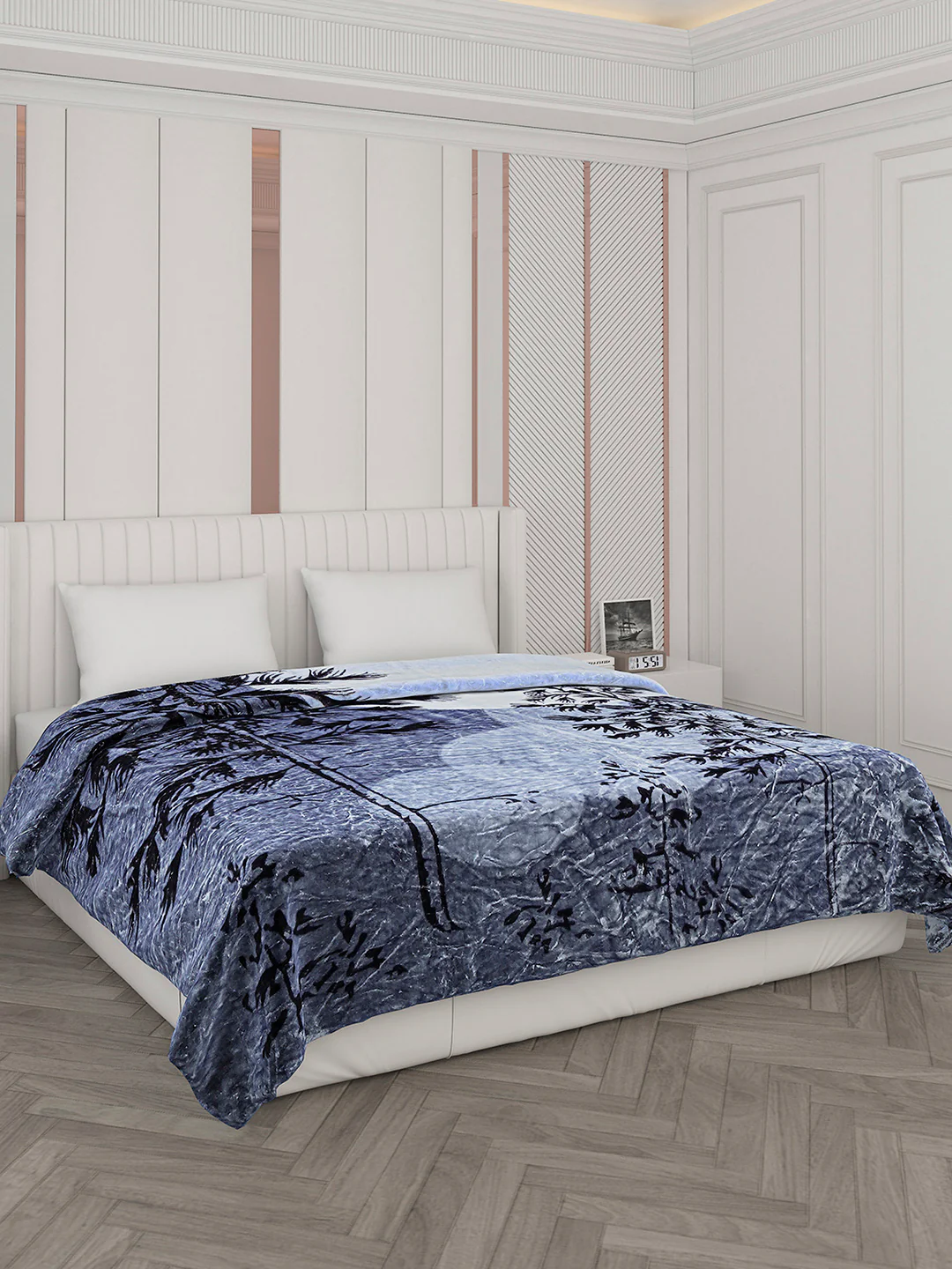 Printed Double Bed 596 GSM Blanket Samuel 2 Ply (Weight 3.15 kg) - Image 4