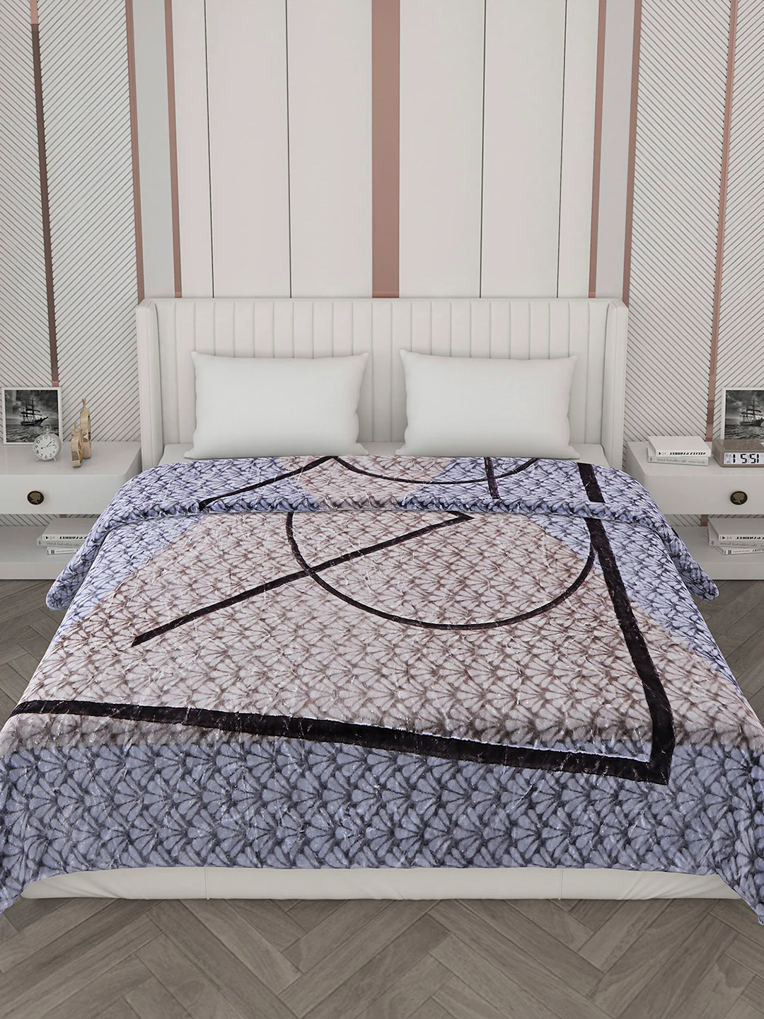 Printed Double Bed 596 GSM Blanket Samuel 2 Ply (Weight 3.15 kg) - Image 3