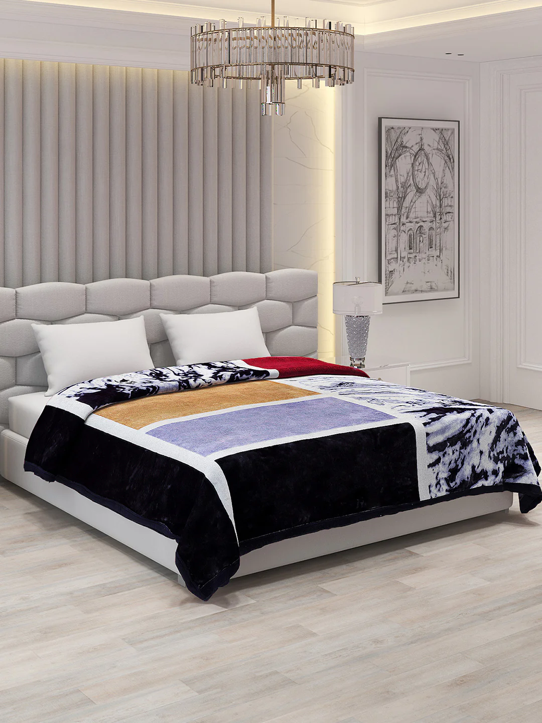 Printed Double Bed 795 GSM Blanket Austin 2 Ply (Weight 4.2 kg) - Image 4