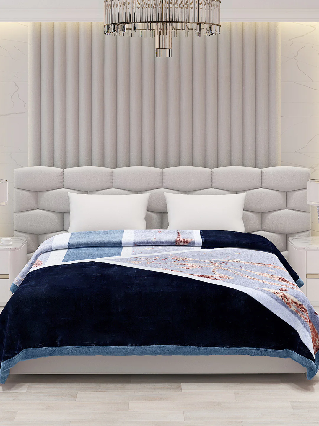 Printed Double Bed 795 GSM Blanket Austin 2 Ply (Weight 4.2 kg) - Image 2