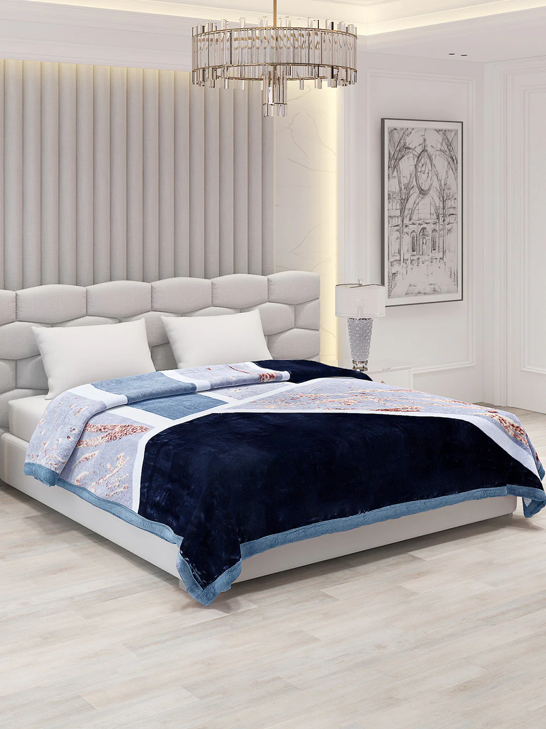 Printed Double Bed 795 GSM Blanket Austin 2 Ply (Weight 4.2 kg) - Image 4