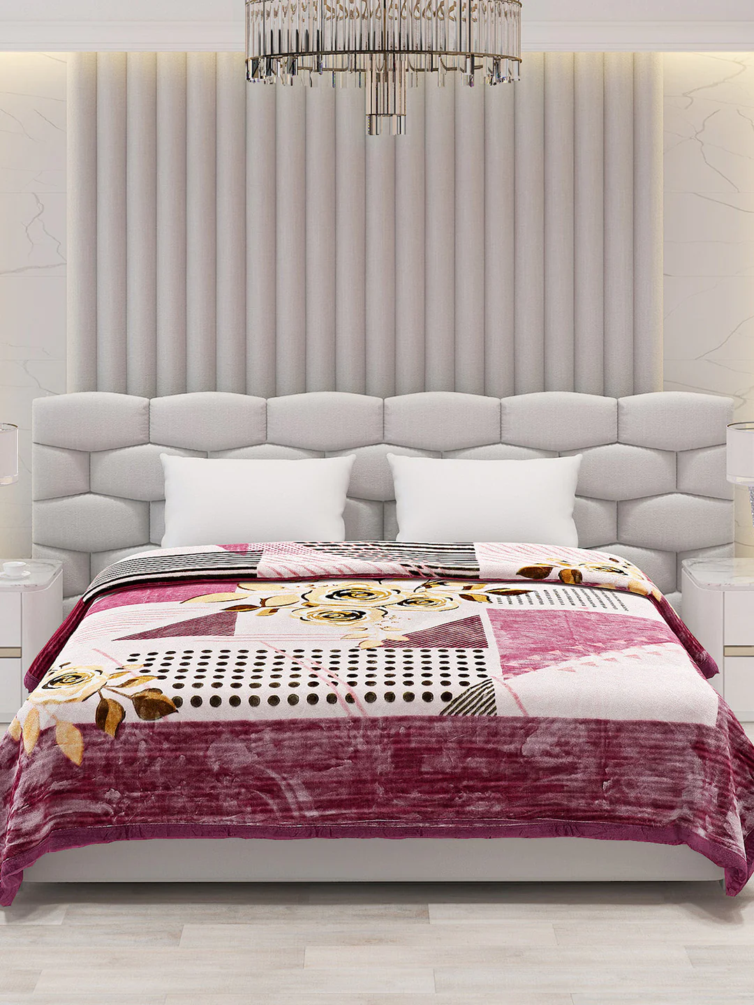 Printed Double Bed 795 GSM Blanket Austin 2 Ply (Weight 4.2 kg) - Image 2
