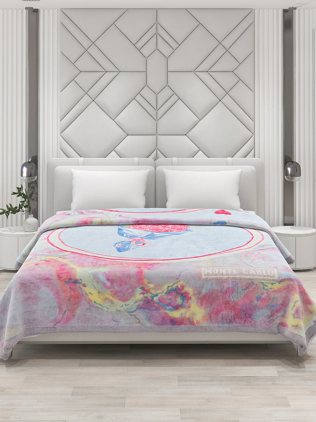 Printed Double Bed 795 GSM Blanket Cashmere 2 Ply (Weight 4.2 kg) - Image 2