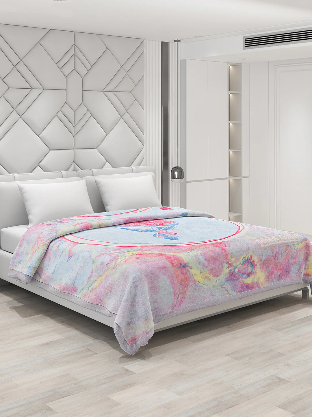 Printed Double Bed 795 GSM Blanket Cashmere 2 Ply (Weight 4.2 kg) - Image 4