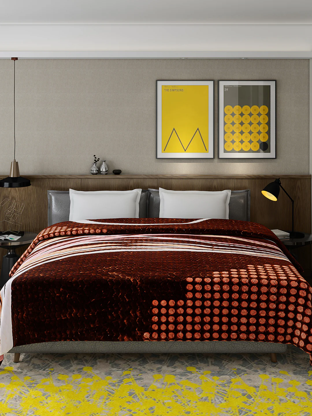 Printed Double Bed 795 GSM Blanket for Heavy Winter -2 Ply (Weight 4.2 kg) - Image 3