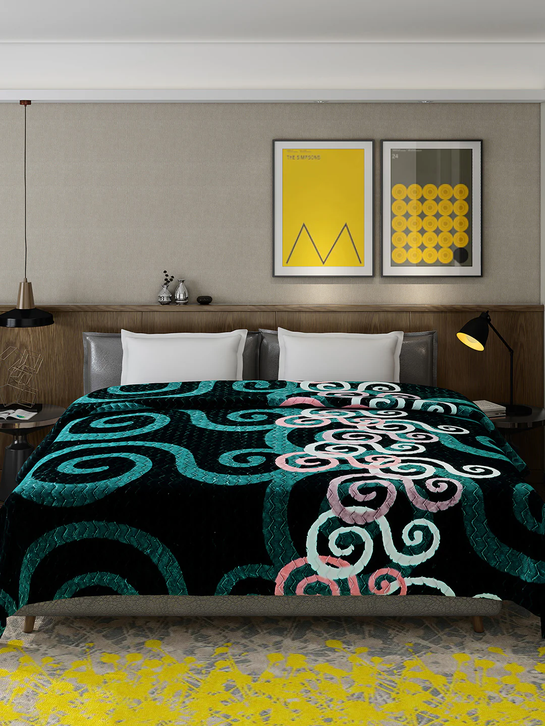 Printed Double Bed 795 GSM Blanket for Heavy Winter -2 Ply (Weight 4.2 kg) - Image 3
