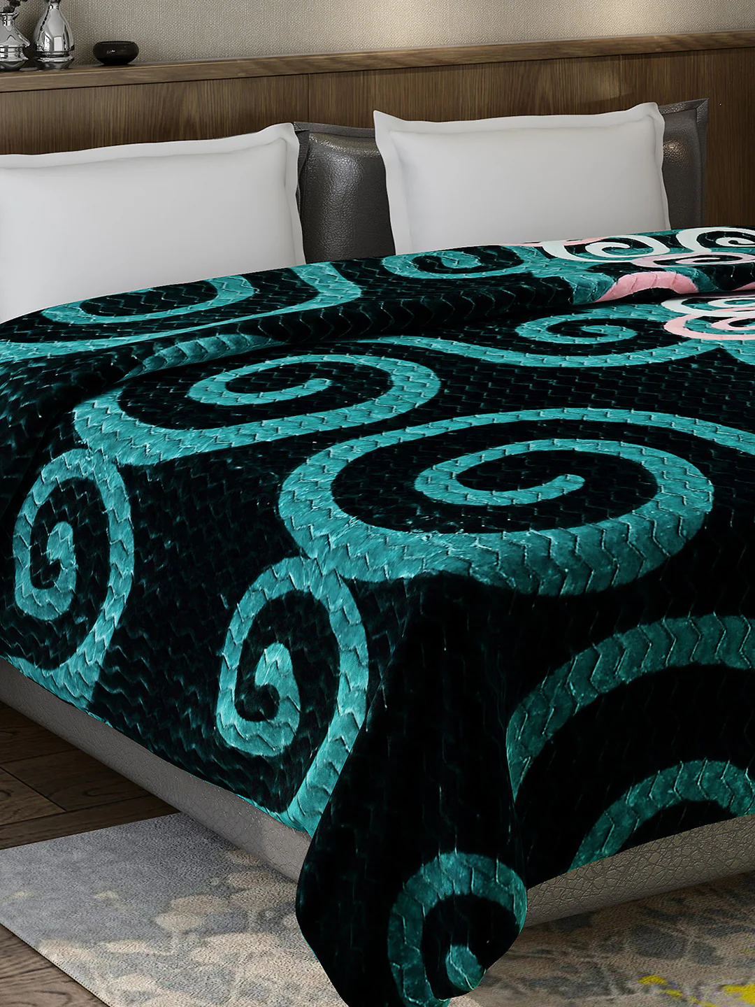 Printed Double Bed 795 GSM Blanket for Heavy Winter -2 Ply (Weight 4.2 kg) - Image 4