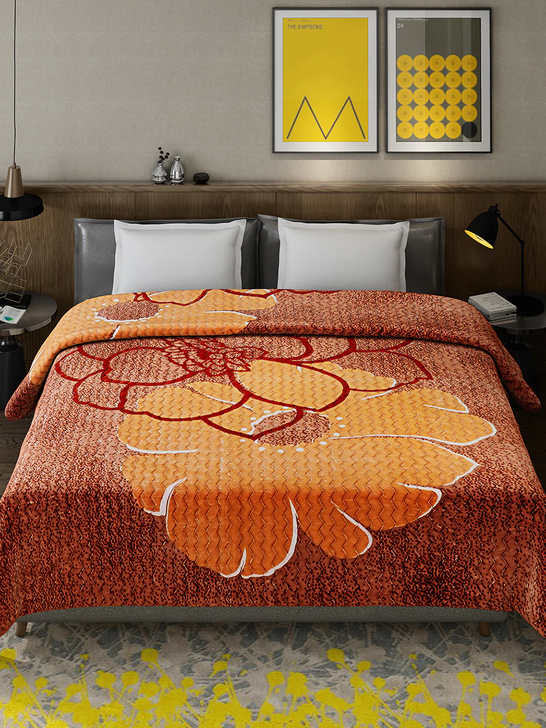 Printed Double Bed 795 GSM Blanket for Heavy Winter -2 Ply (Weight 4.2 kg) - Image 2