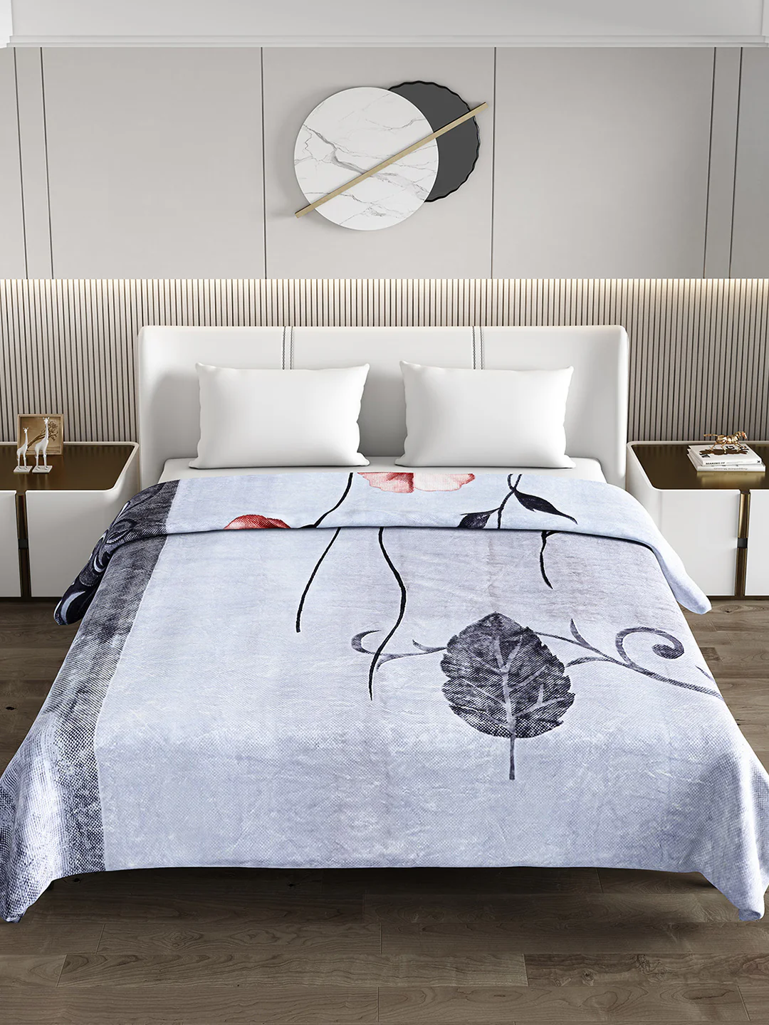 Printed Double Bed 795 GSM Blanket Scarlet 2 Ply (Weight 4.2 kg) - Image 3