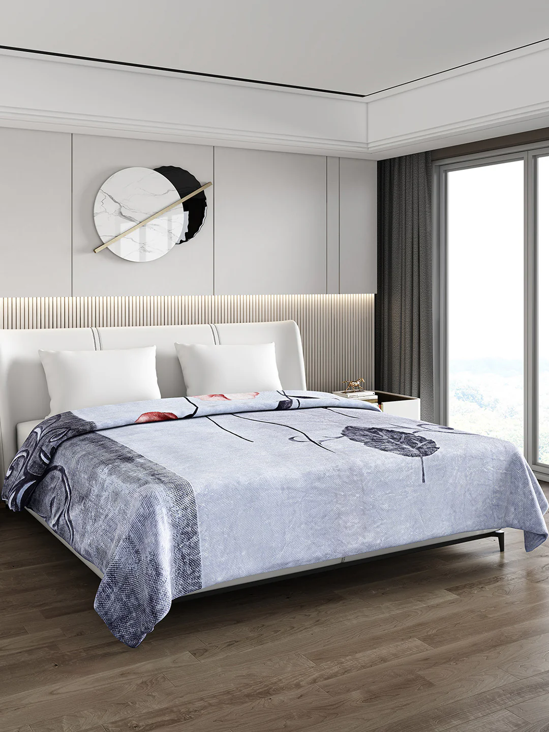 Printed Double Bed 795 GSM Blanket Scarlet 2 Ply (Weight 4.2 kg) - Image 4