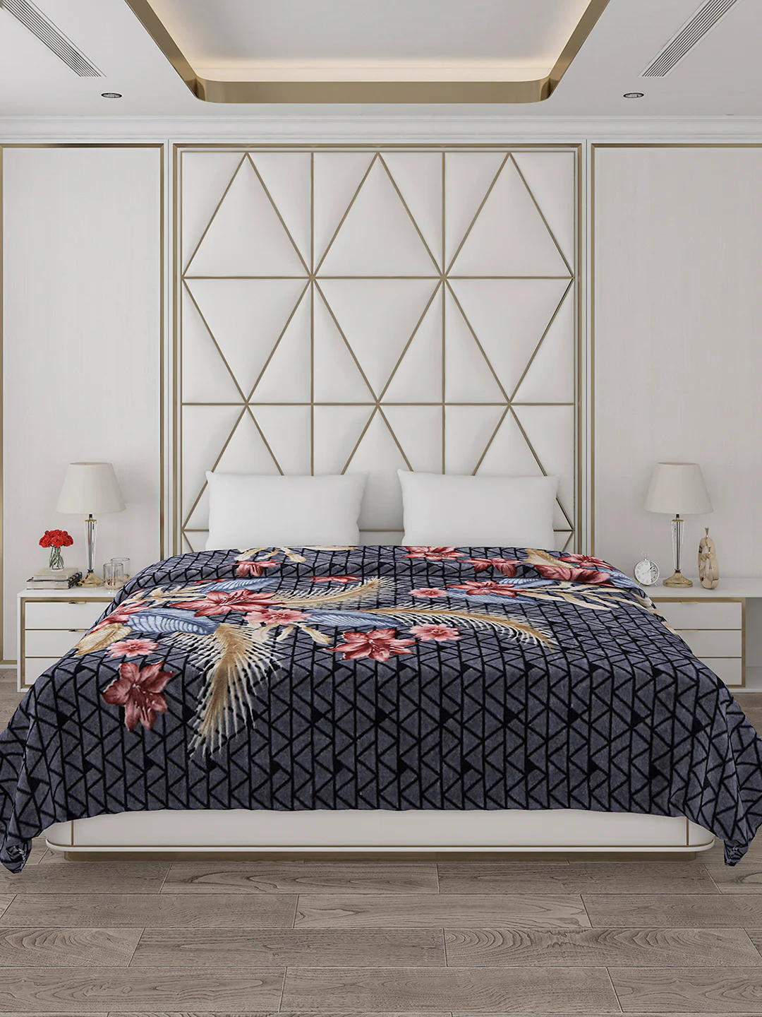 Printed Double Bed 800 GSM Blanket Bolt 1 Ply (Weight 4.3 kg) - Image 2