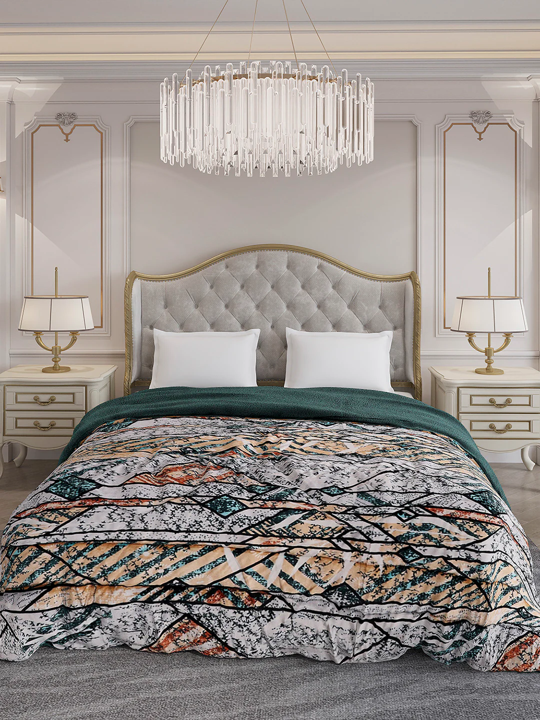 Printed Double Bed 852 GSM Comforter for Winter - (Altroz) - Image 2