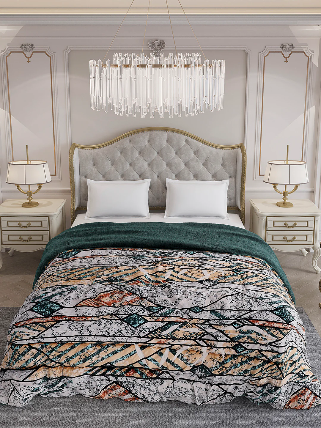 Printed Double Bed 852 GSM Comforter for Winter - (Altroz) - Image 3