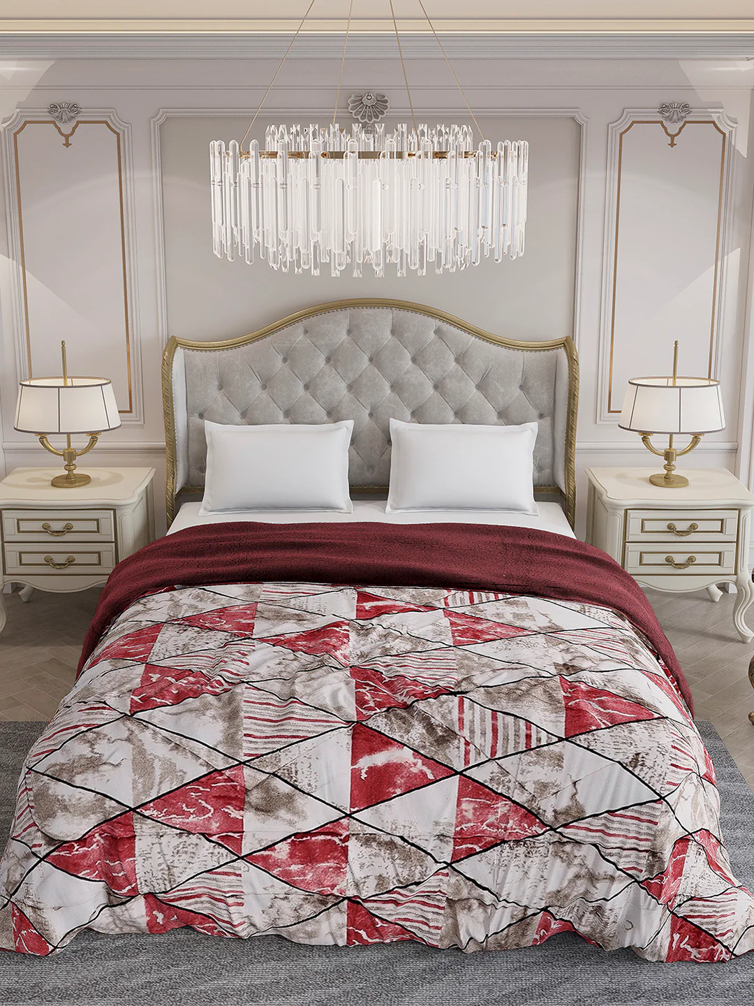 Printed Double Bed 852 GSM Comforter for Winter - (Altroz) - Image 3