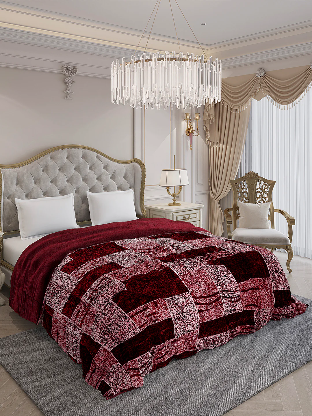 Printed Double Bed 852 GSM Comforter for Winter - (Altroz) - Image 4