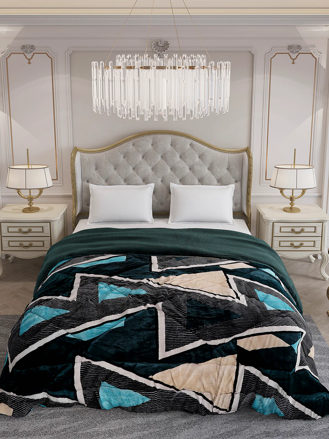 Printed Double Bed 852 GSM Comforter for Winter - (Altroz) - Image 3