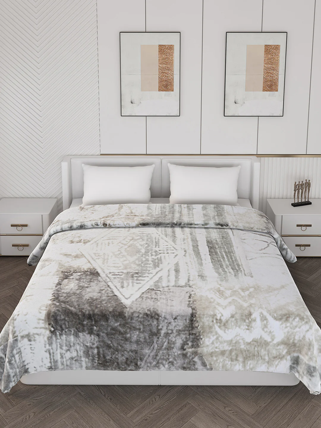 Printed Double Bed 900 GSM Blanket for Heavy Winter -1 Ply (Weight 4.9 kg) - Image 2