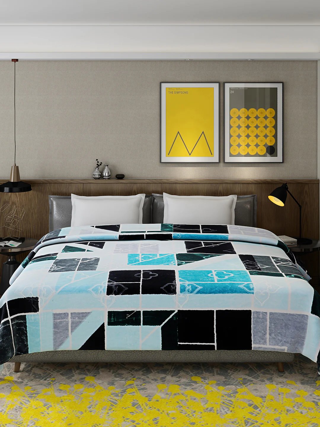 Printed Double Bed 909 GSM Blanket for Heavy Winter -2 Ply (Weight 4.8 kg) - Image 3