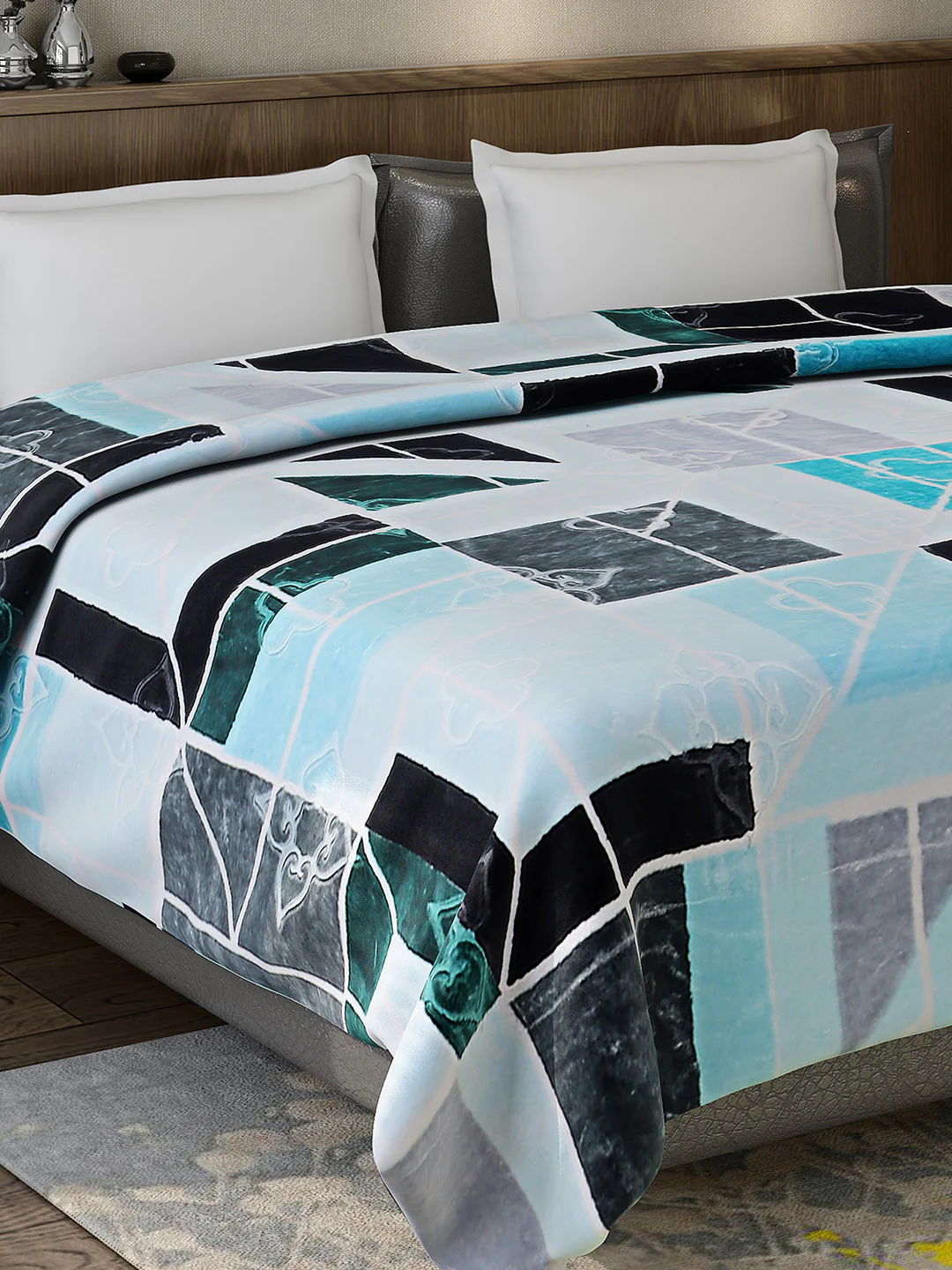 Printed Double Bed 909 GSM Blanket for Heavy Winter -2 Ply (Weight 4.8 kg) - Image 4