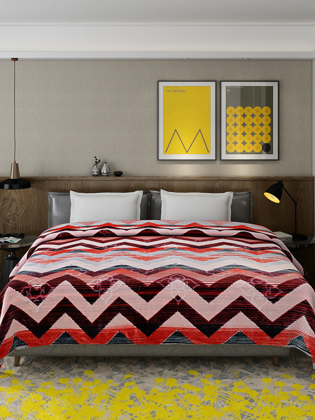 Printed Double Bed 909 GSM Blanket for Heavy Winter -2 Ply (Weight 4.8 kg) - Image 3