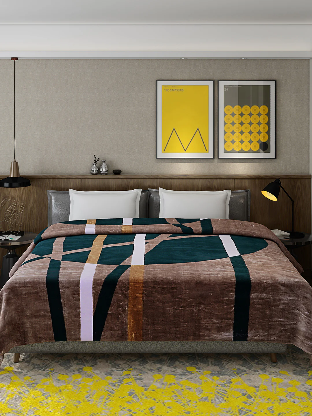 Printed Double Bed 947 GSM Blanket for Heavy Winter -1 Ply (Weight 5 kg) - Image 3