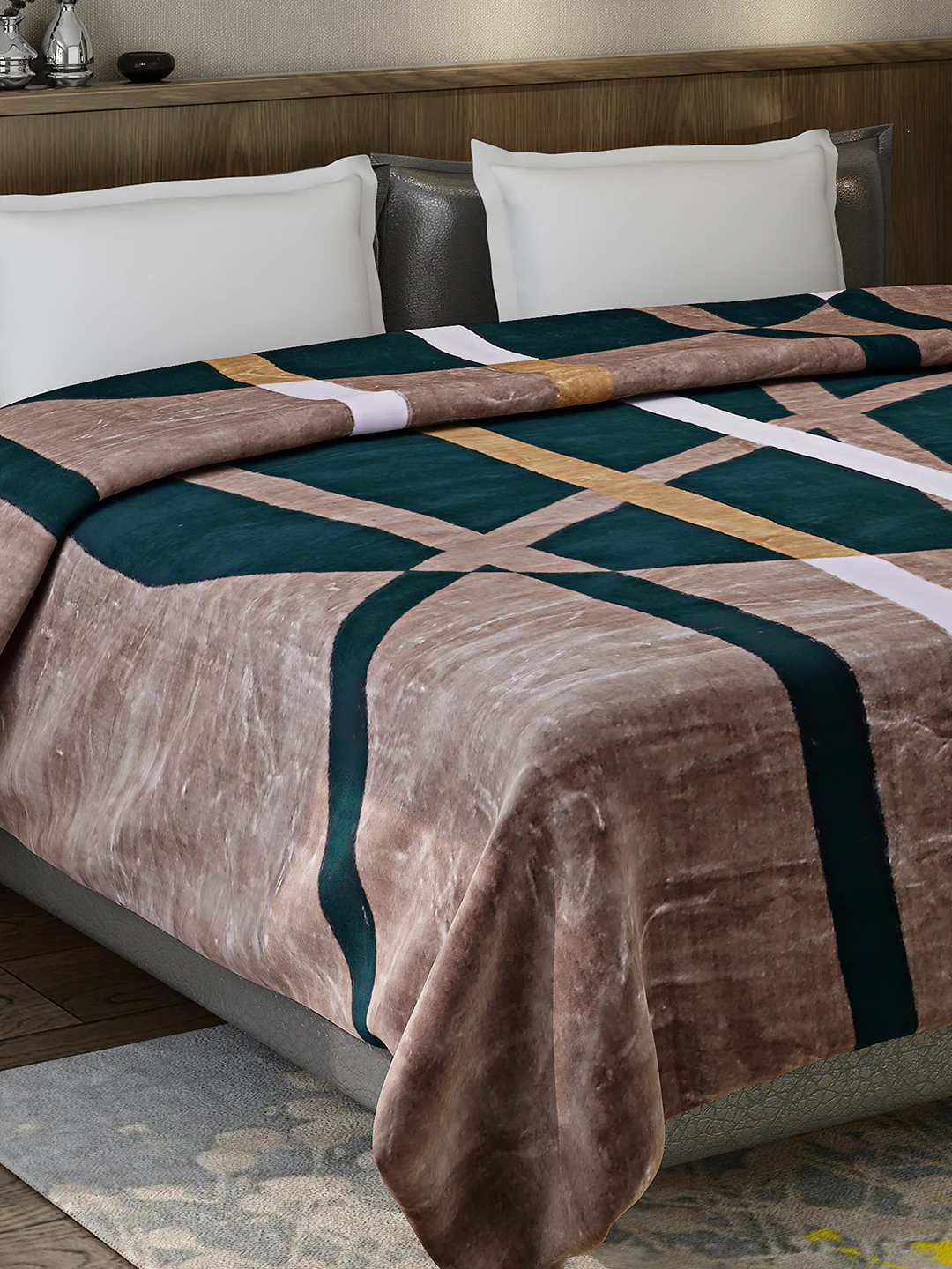 Printed Double Bed 947 GSM Blanket for Heavy Winter -1 Ply (Weight 5 kg) - Image 4