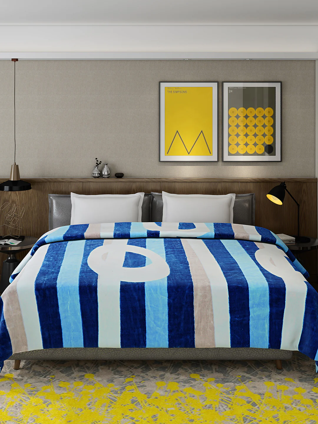 Printed Double Bed 947 GSM Blanket for Heavy Winter -1 Ply (Weight 5 kg) - Image 3