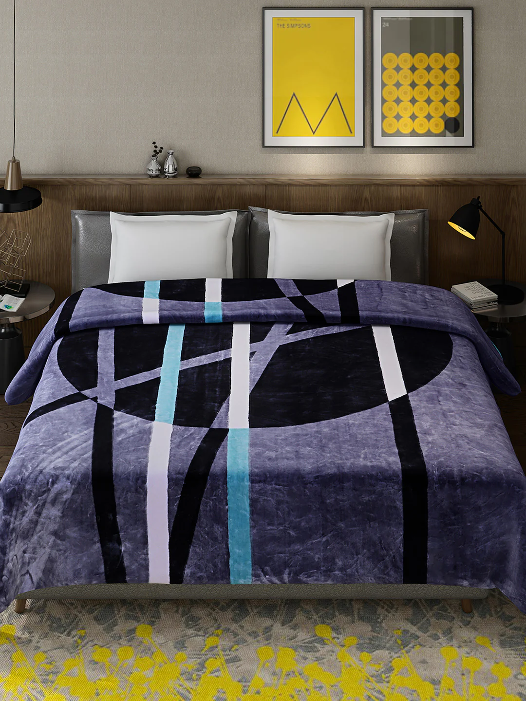 Printed Double Bed 947 GSM Blanket for Heavy Winter -1 Ply (Weight 5 kg) - Image 2