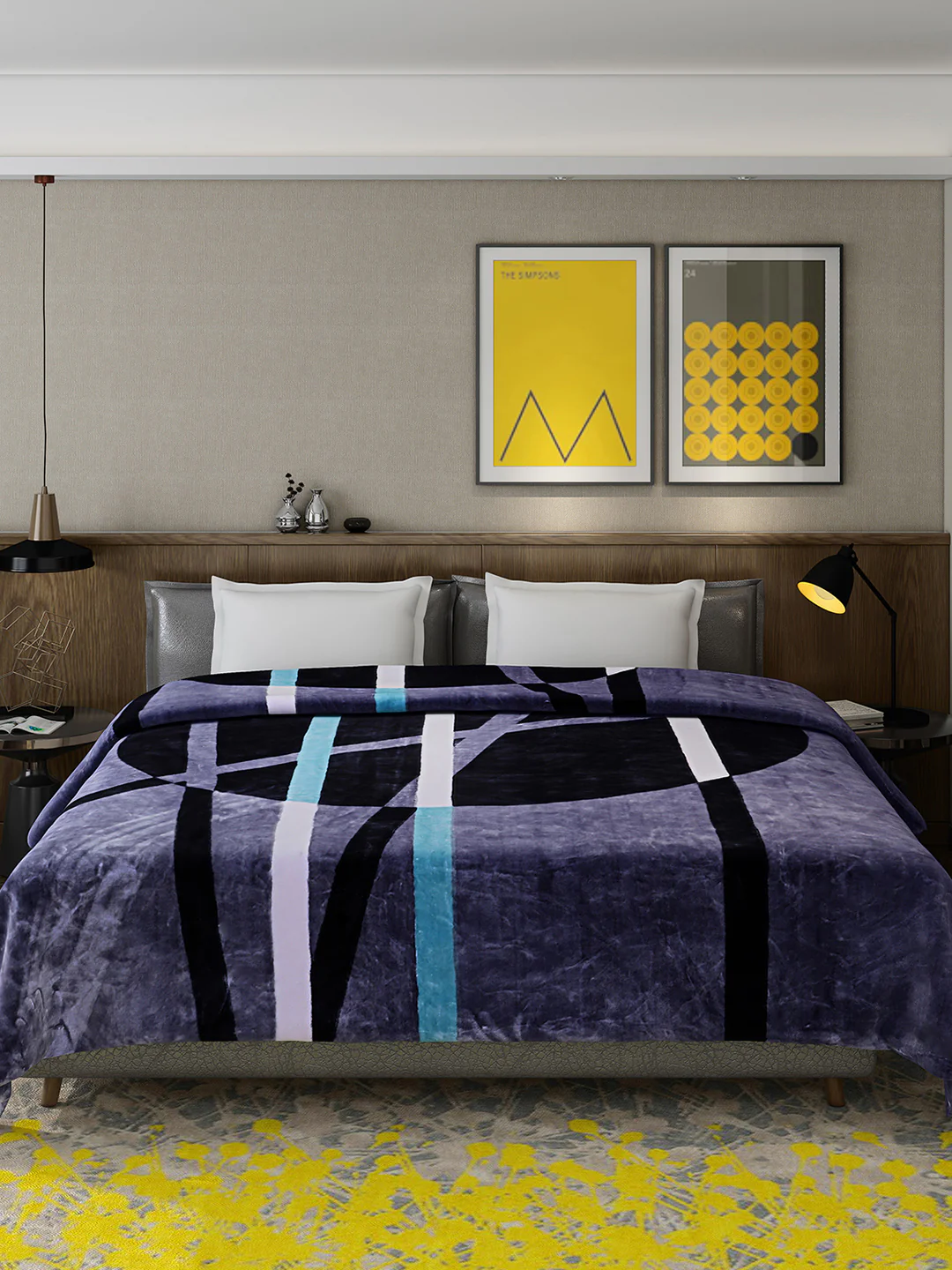 Printed Double Bed 947 GSM Blanket for Heavy Winter -1 Ply (Weight 5 kg) - Image 3