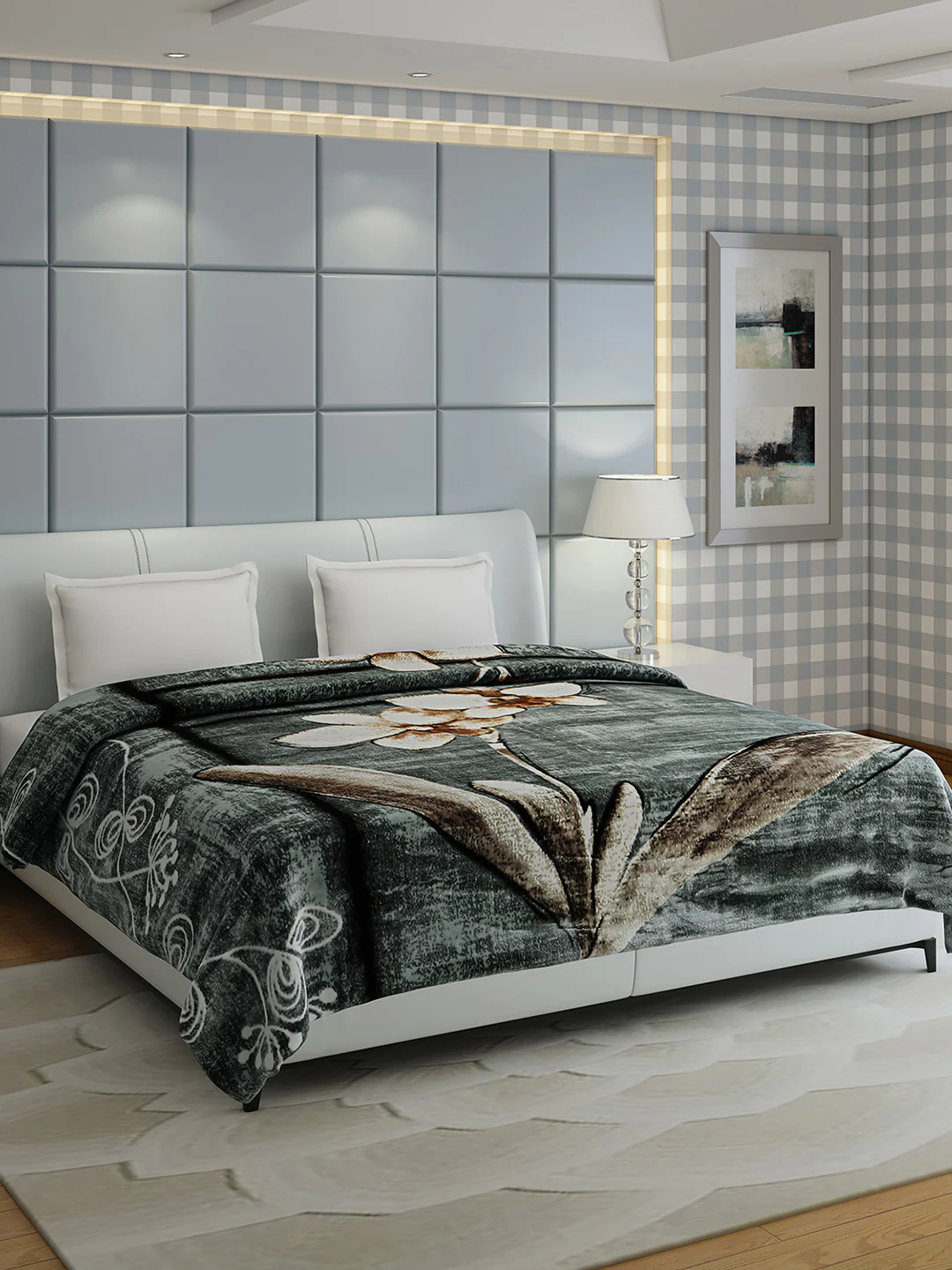 Printed Double Bed 947 GSM Blanket Hunter 2 Ply (Weight 5 kg) - Image 2